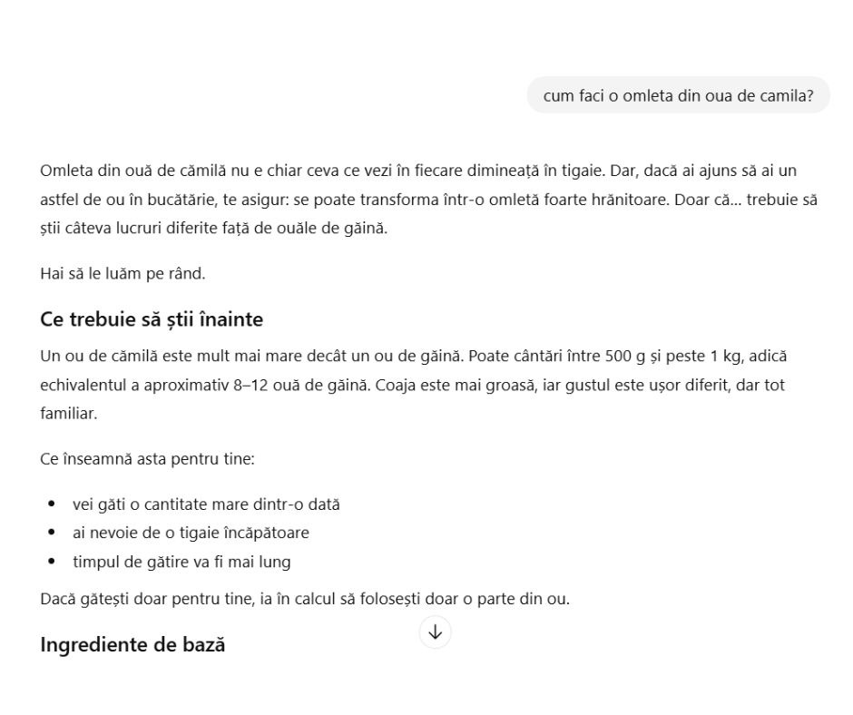 exemplu ai cu oua de camila