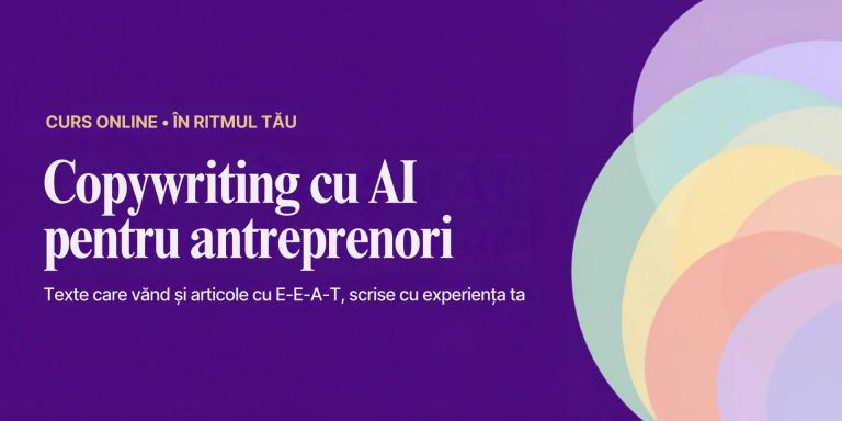 Banner curs Copywriting cu AI